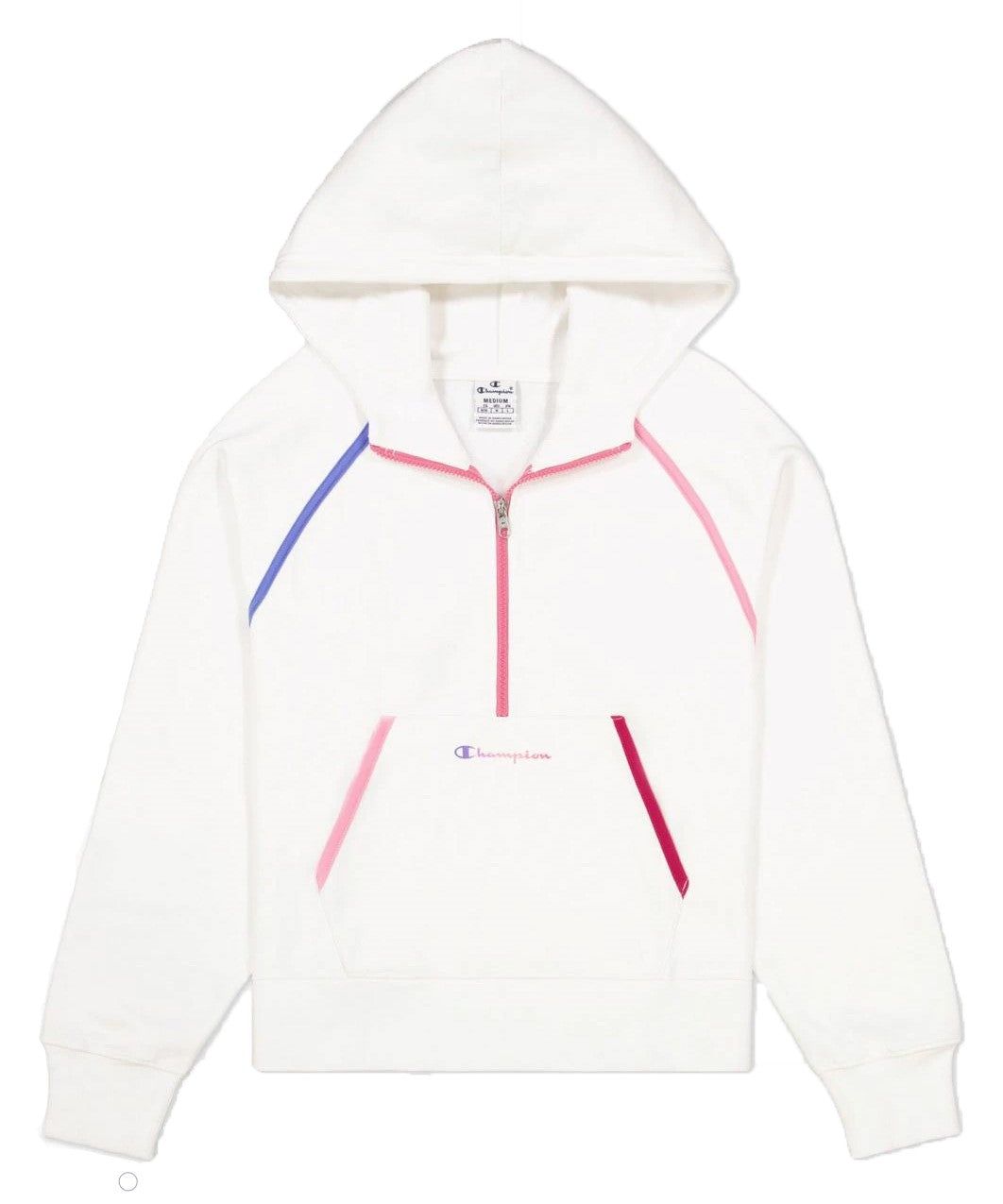 Felpa Donna con Cappuccio Half-Zip