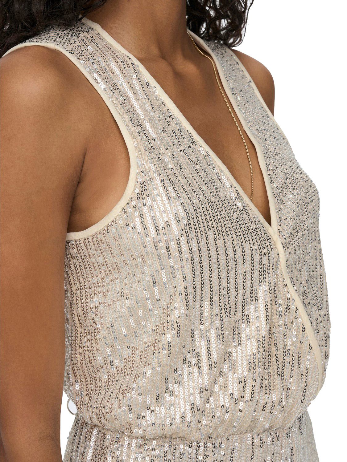 Abito Donna Smanicato Dorato - Image 5