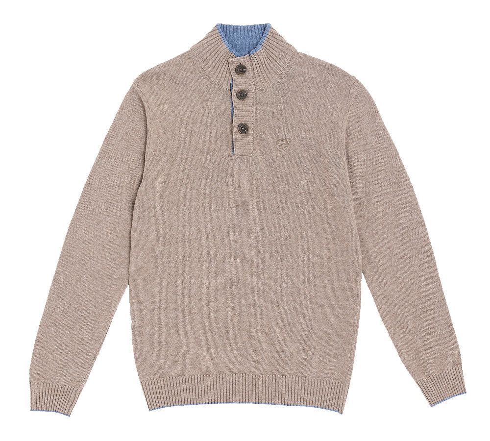 Maglione Uomo Half Button