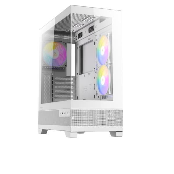 Antec CX700 ARGB Midi Tower Bianco (ANTEC CX700 Mid Tower Gaming Case, White, 270 Full-View Tempered Glass, 3 x 120 mm ARGB PWM Fans, 1 x USB 3.0 / 1 x USB Type-C, ATX, Micro ATX, ITX)