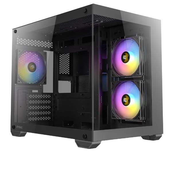 Antec CX600M ARGB Mini Tower Nero (Antec CX600M ARGB Mini-Tower PC Gaming Case, 270 Full-View Tempered Glass, 3x 120mm ARGB LED Fans, USB 3.0, Dust Filters, Tool-Free Installation, Black)