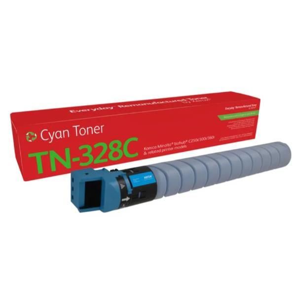 Toner rigenerato Everyday™ di Xerox Ciano compatibile con Konica Minolta AAV8450 [AAV8450], Capacità standard (EVERYDAY REMANUFACT. TONER REPL - KONICA M. TN-328C CYAN [AAV8450])