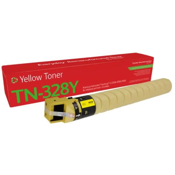 Toner rigenerato Everyday™ di Xerox Giallo compatibile con Konica Minolta AAV8250 [AAV8250], Capacità standard (EVERYDAY REMANUFACT. TONER REPL - KONICA M. TN-328Y YELLOW AAV8250)