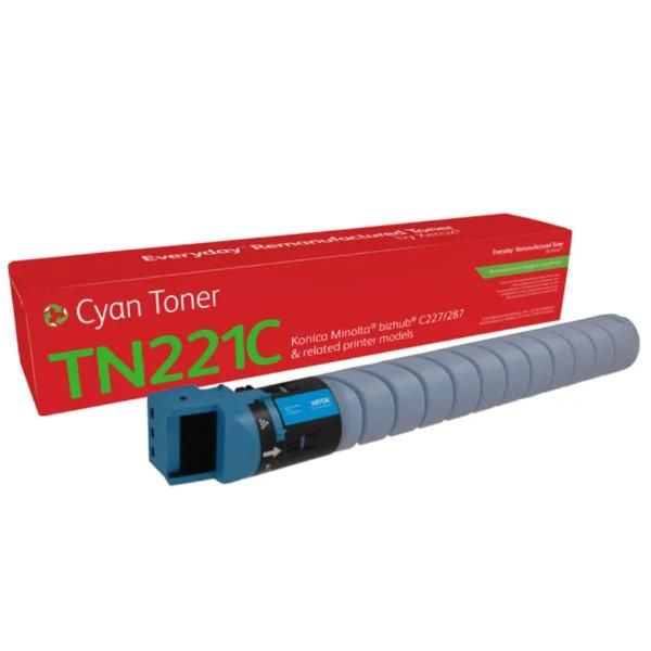 Toner rigenerato Everyday™ di Xerox Ciano compatibile con Konica Minolta A8K3430 [A8K3430], Capacità standard (EVERYDAY REMANUFACT. TONER REPL - KONICA M. TN221C CYAN [A8K3430])