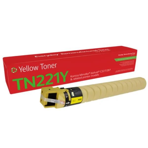 Toner rigenerato Everyday™ di Xerox Giallo compatibile con Konica Minolta A8K3230 [A8K3230], Capacità standard (EVERYDAY REMANUFACT. TONER REPL - KONICA M. TN221Y YELLOW A8K3230)