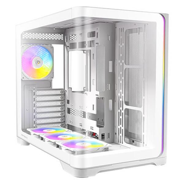 Antec 0-761345-10226-1 computer case Midi Tower Bianco (ANTEC Constellation C5 Curve White ARGB Case, Curved Glass Panels, Dual Chamber, Support back-connect motherboards, 4 x ARGB PWM fans with buil