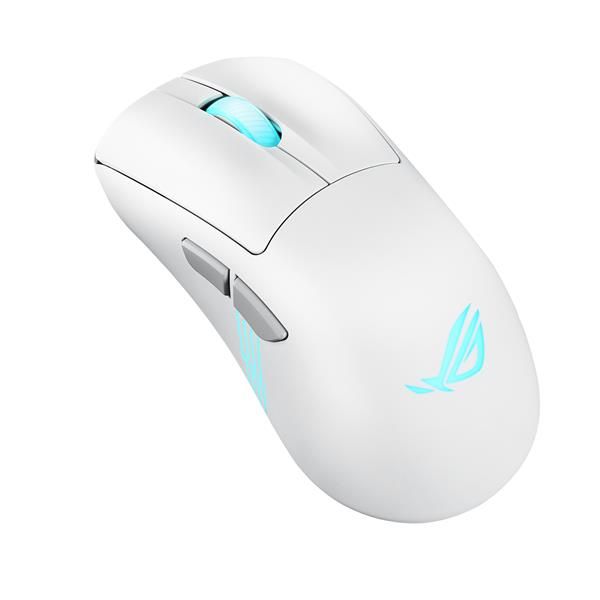 ASUS ROG Keris II Origin WHT mouse Gaming Mano destra RF Wireless + Bluetooth + USB Type-A Ottico 42000 DPI (ASUS ROG Keris II Origin Wireless Gaming Mouse, White)