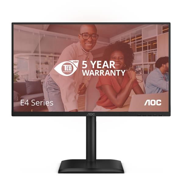 AOC E4 24E4CV Monitor PC 60,5 cm [23.8] 1920 x 1080 Pixel Full HD LED Nero (AOC E4 24E4CV computersk?rm 60,5 cm [2)