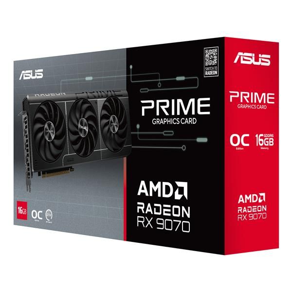 ASUS Prime -RX9070-O16G-EVO AMD Radeon RX 9070 16 GB GDDR6 (ASUS VGA 16GB RX9070 PRIME OC EVO 3xDP/HDMI PRIME-RX9070-O16G-EVO)