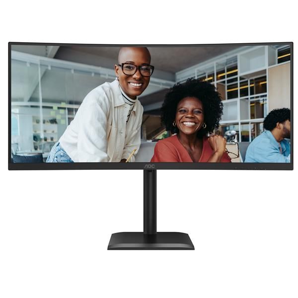 AOC E4 CU34E4CV Monitor PC 86,4 cm [34] 3440 x 1440 Pixel UltraWide Quad HD LCD Nero (AOC CU34E4CV - LED monitor - curved - USB - 34 - 3440 x 1440 UWQHD @ 120 Hz - VA - 3500:1 - HDR10 - 4 ms - 2xHDMI
