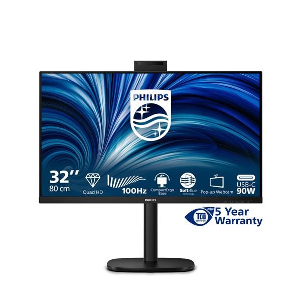 Philips Serie 3000 32B2U3601H/00 Monitor PC 80 cm [31.5] 2560 x 1440 Pixel Quad HD LCD Nero (32B2U3601H 31.5 80.01 IPS - 2560X1440100HZ 4MS 16:9 BLACK)