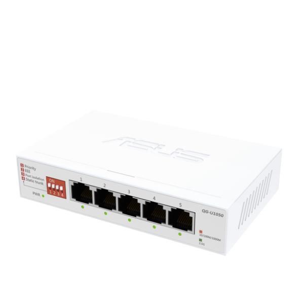 ASUS QG-U1050 Non gestito 2.5G Ethernet [100/1000/2500] Bianco (ASUS 5-PORT UNMANAGED SWITCH QG-U1050)