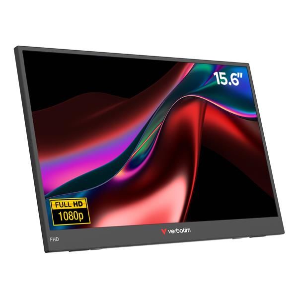 Verbatim Portable 15.6 FHD Monitor LIGHT Monitor portatile Nero 39,6 cm [15.6] LCD 1920 x 1080 Pixel (Verbatim Portable 15.6 FHD LIGHT)