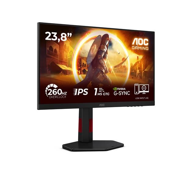 AOC G4 24G4ZR Monitor PC 60,5 cm [23.8] 1920 x 1080 Pixel Full HD LED Nero, Rosso (AOC 23.8 IPS MONITOR 24G4ZR)