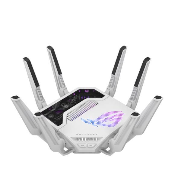 ASUS ROG Rapture GT-BE19000AI router wireless 10 Gigabit Ethernet Tri-band [2,4 GHz/5 GHz/6 GHz] Bianco (ASUS W/L ROUTER WIFI 7 ROG GT-BE19000AI)