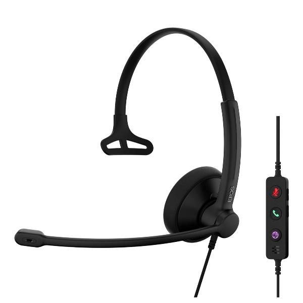 EPOS 1001419 cuffia e auricolare Cablato A Padiglione Ufficio USB Type-C / USB Type-A Nero ([Public Sector Pricing available on request] EPOS IMPACT 100 MS Mono USB-C+A [2Years warranty])
