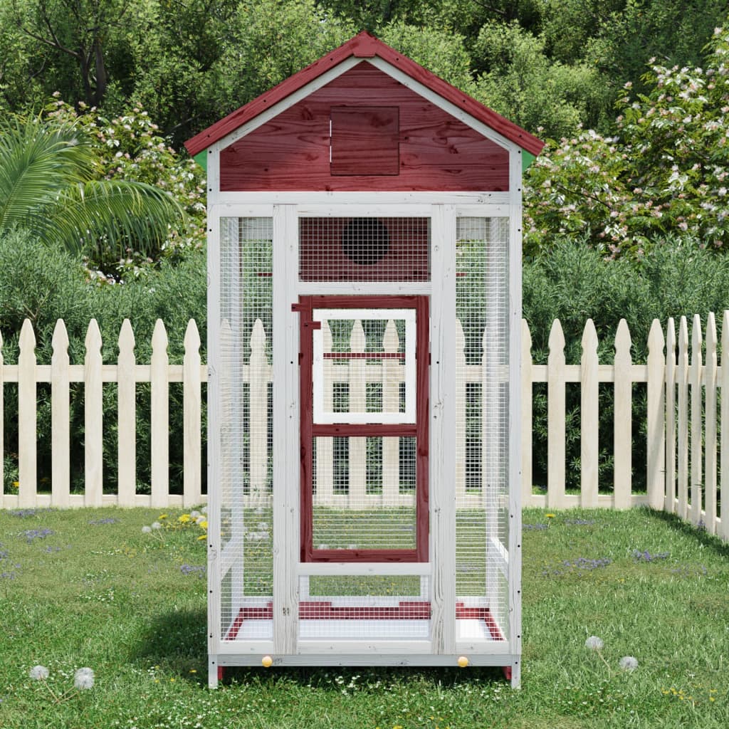 Casetta Per Uccelli Moka 91,5x53x170 Cm Legno Massello Pino