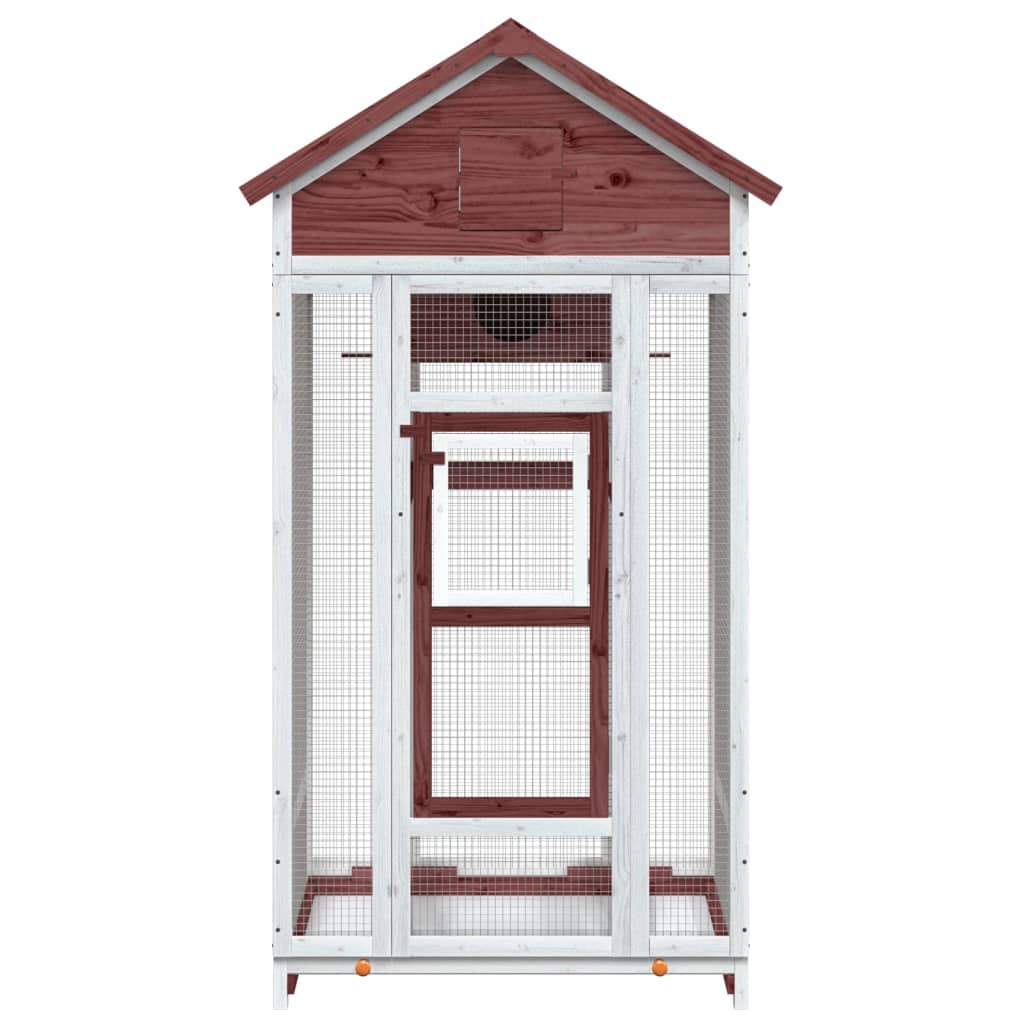 Casetta Per Uccelli Moka 91,5x53x170 Cm Legno Massello Pino - Image 3