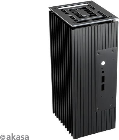 Akasa Turing Fanless Nuc Case For 8th Gen Intel Nuc Boards - Aluminium - Position Vertically/horizontally - Pc - Aluminium - Schwarz - Ucff - Festpla