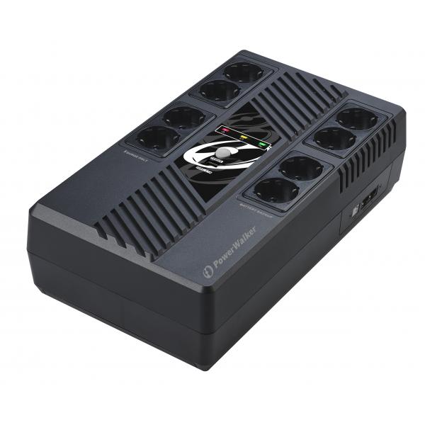 Powerwalker Vi 600 Ms Gruppo Di Continuità [ups] A Linea Interattiva 0,6 Kva 360 W 8 Presa[e] Ac (vi 600 Ms Power Capacity: - 600va / 360w, Output po