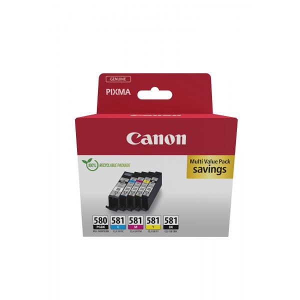 Canon 2078c008 Cartuccia D'inchiostro 5 Pz Originale Nero, Ciano, Magenta, Giallo