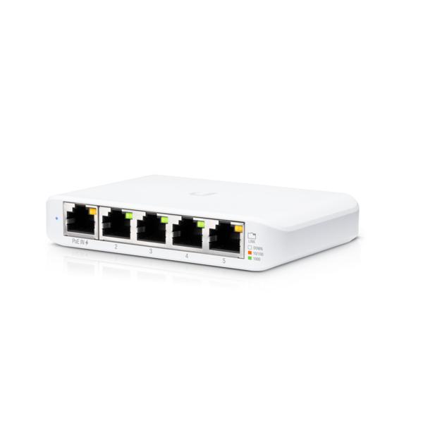 Ubiquiti Unifi Switch Flex Mini [3-Pack] Gestito Gigabit Ethernet [10/100/1000] Supporto Power Over Ethernet [poe] Bianco (unifi Switch Flex Mini - U