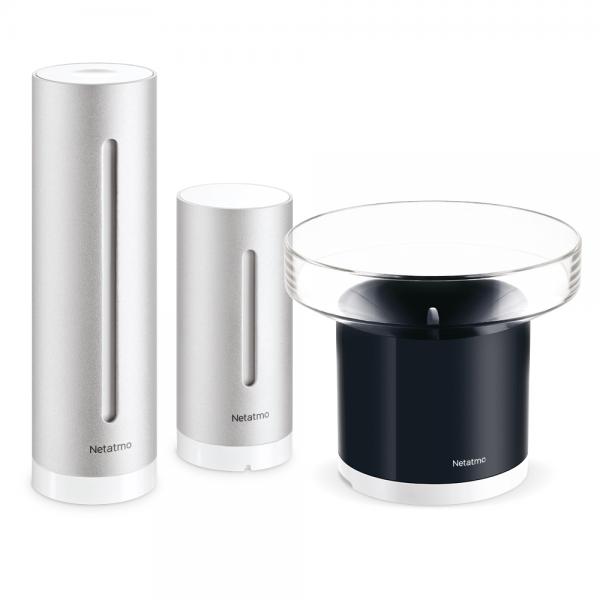 Netatmo Stazione Meteo Con Pluviometro Intelligente (netatmo NbU-NwS-NrG-Eu Rain Pack - Vej)