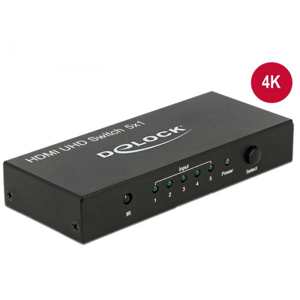Delock 18685 Conmutador De Vídeo Hdmi (delock Hdmi Uhd Switch 5 X Hdmi In > 1)