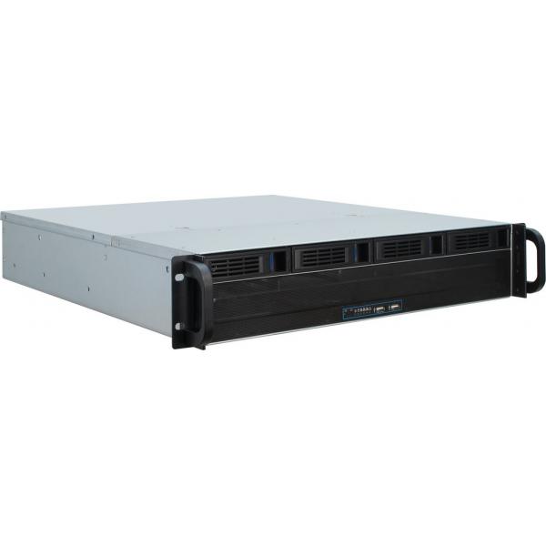 InteR-Tech 2U-2404l Supporto Nero, Argento (inteR-Tech 19 Ipc Storage 2U-2404l,)