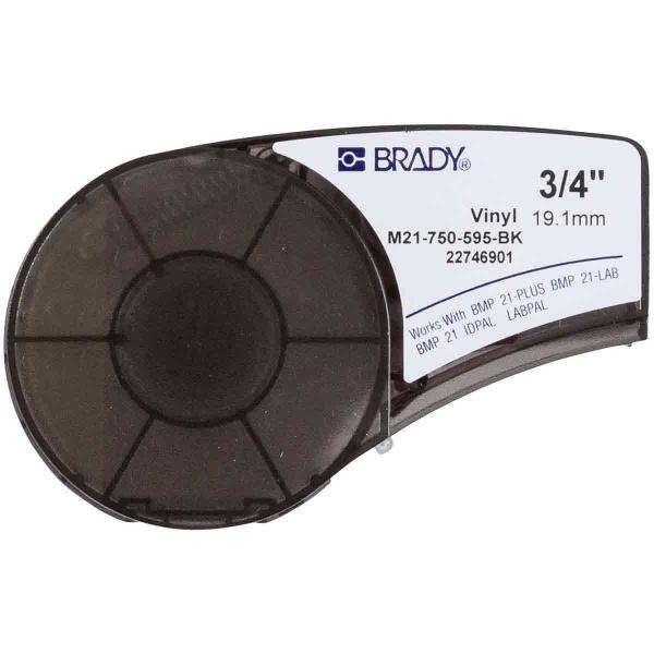 Brady M21-750-595-Bk Etichetta Per Stampante Nero Etichetta Per Stampante Autoadesiva (vinyl Tape For M211 M210 - Bmp21-Plus Bmp21-Lab Bmp21 - Bmp21-