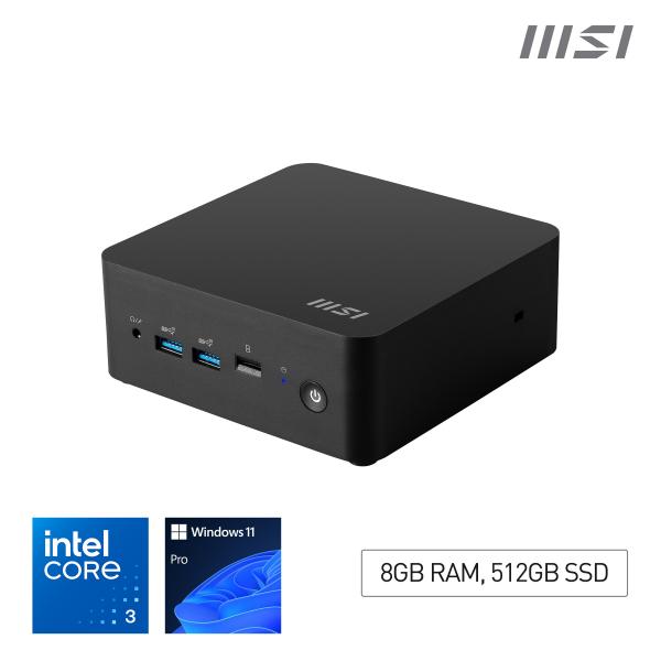 Msi Cubi Nuc 1m I3 100u Fs 8gb 512gb W11p Intel Core 3 Ddr5-Sdram Ssd Windows 11 Pro Mini Pc Nero (msi Cubi Nuc 1m Intel Core I3 100u Desktop 8gb Ram