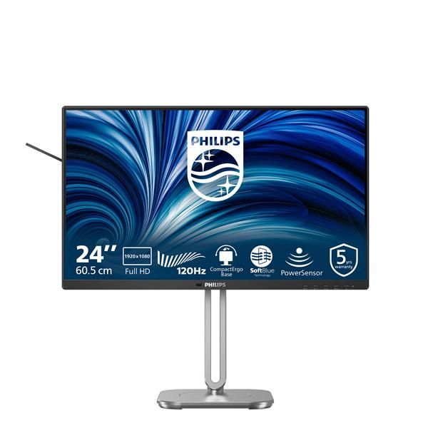 Philips Serie 4000 24b2n4200/00 Monitor Pc 60,5 Cm [23.8] 1920 X 1080 Pixel Full Hd Lcd Grigio (philips 24b2n4200 - 4000 Series - Monitor A Led - 24