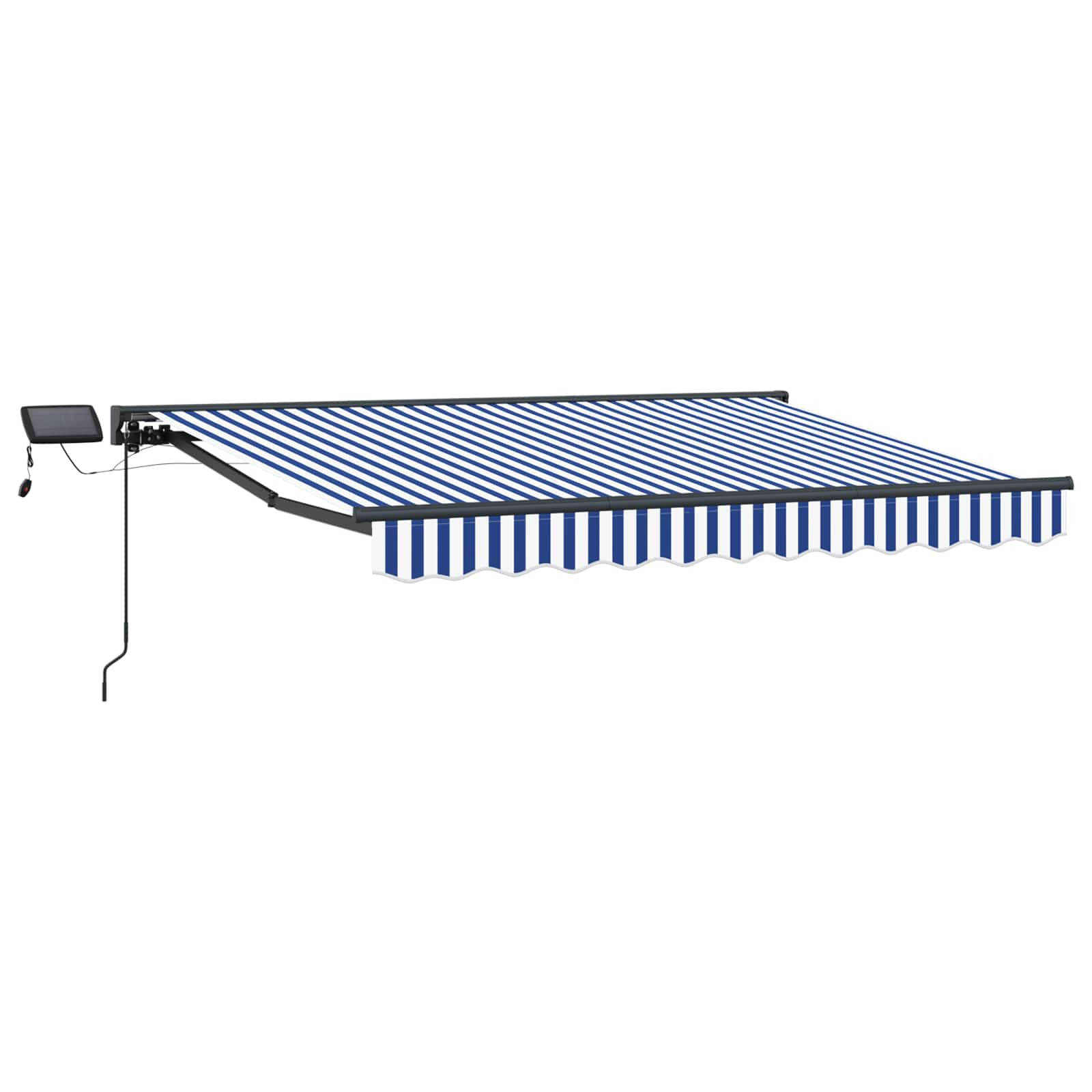 Cornice Per Tenda Manuale Con Led Con Blu E Bianco 2,5 X 2 M