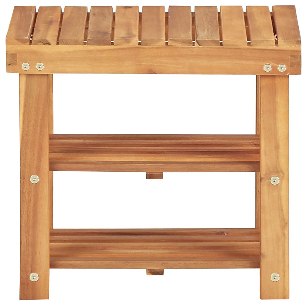 Scarpiera 50x32x45 Cm In Legno Massello Di Acacia