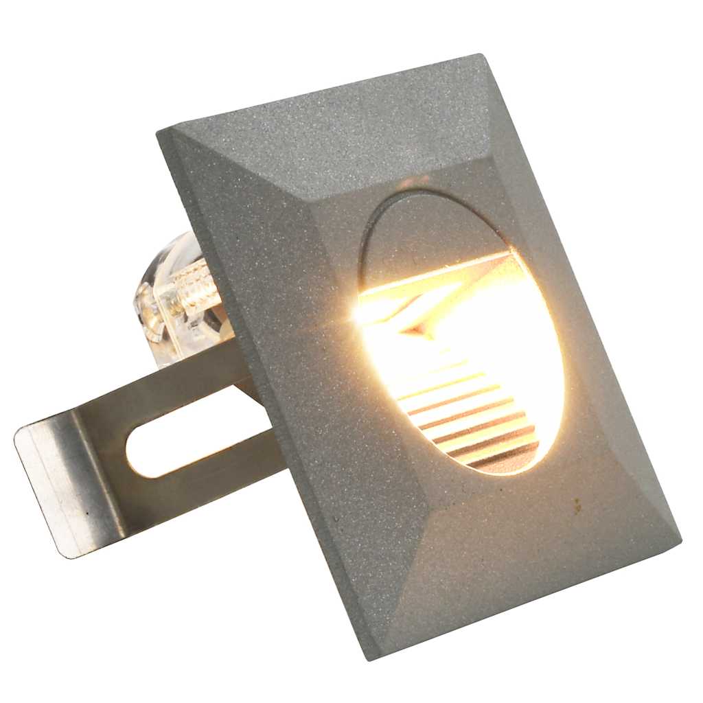 Lampade Da Parete Da Esterno A Led 6 Pz 2 W Argento Quadrate