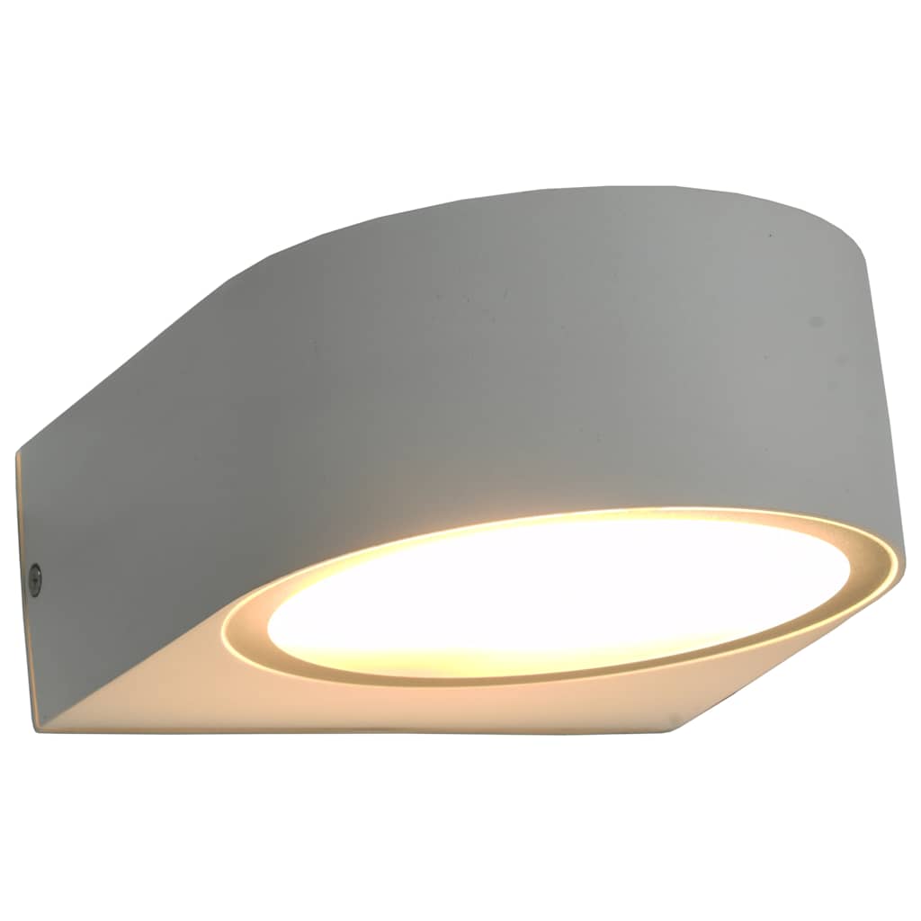 Lampade Da Parete Da Esterno 2 Pz 11 W Bianche Rotonde