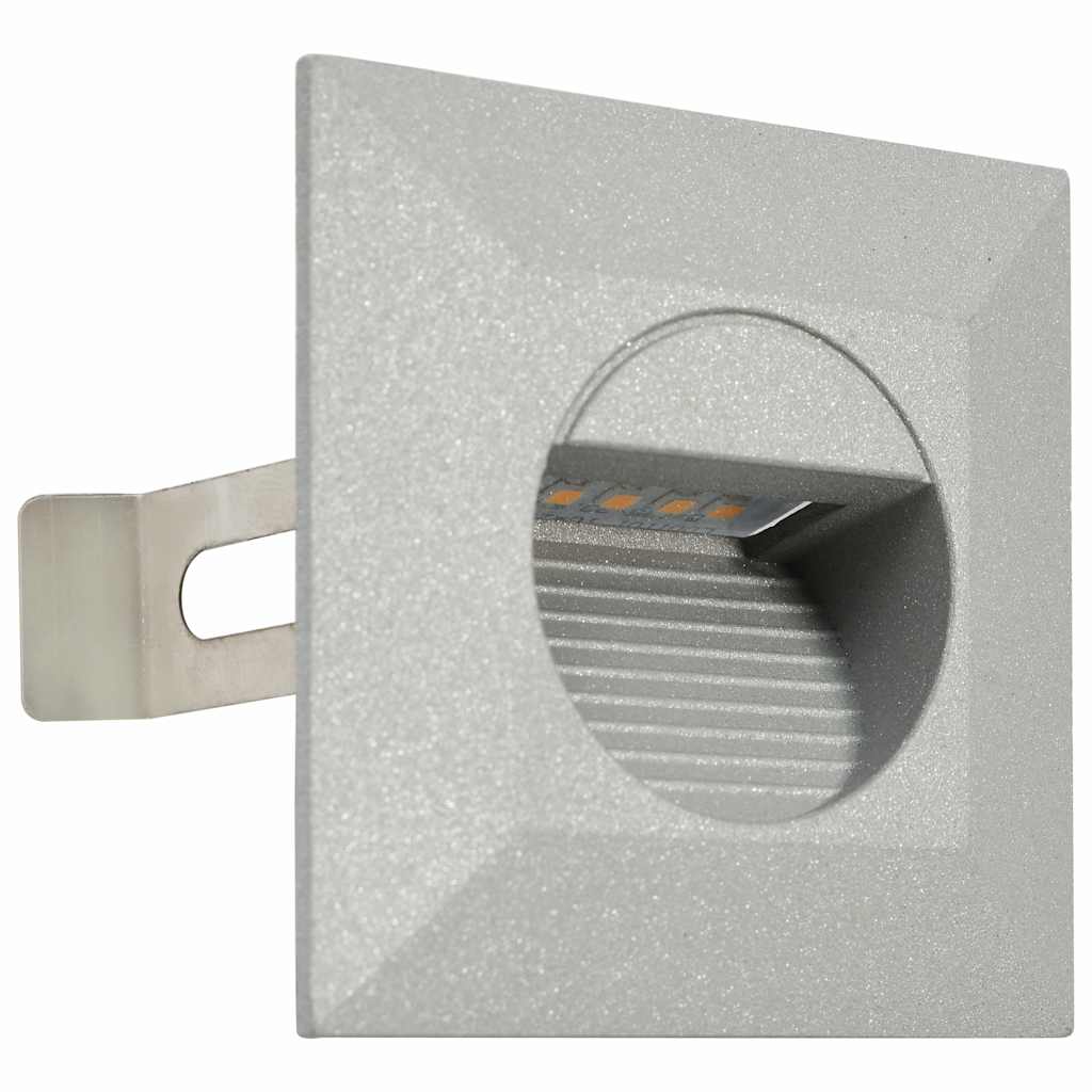 Lampade Da Parete Da Esterno A Led 6 Pz 2 W Argento Quadrate - Image 3