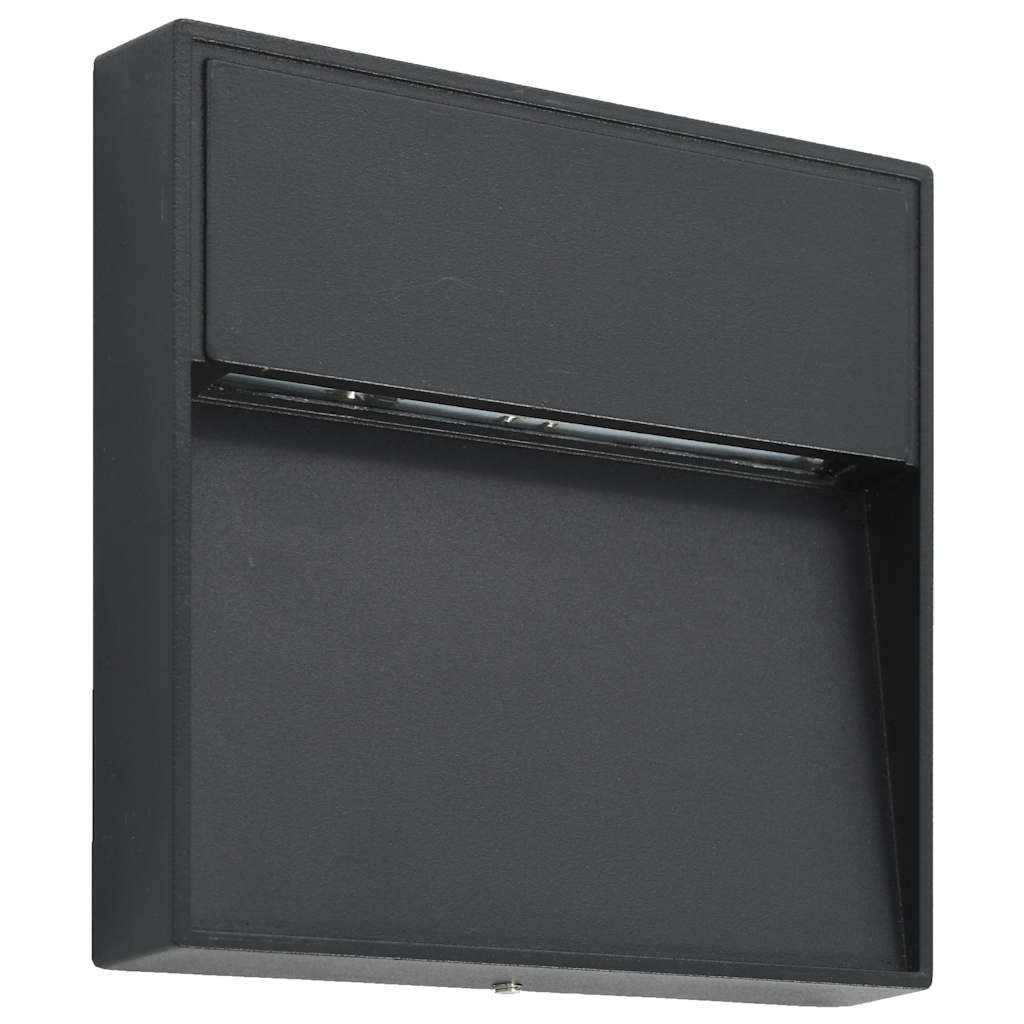 Lampade Da Parete Da Esterno A Led 2 Pz 3 W Nere Quadrate - Image 3