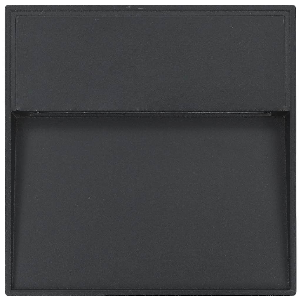 Lampade Da Parete Da Esterno A Led 2 Pz 3 W Nere Quadrate - Image 4