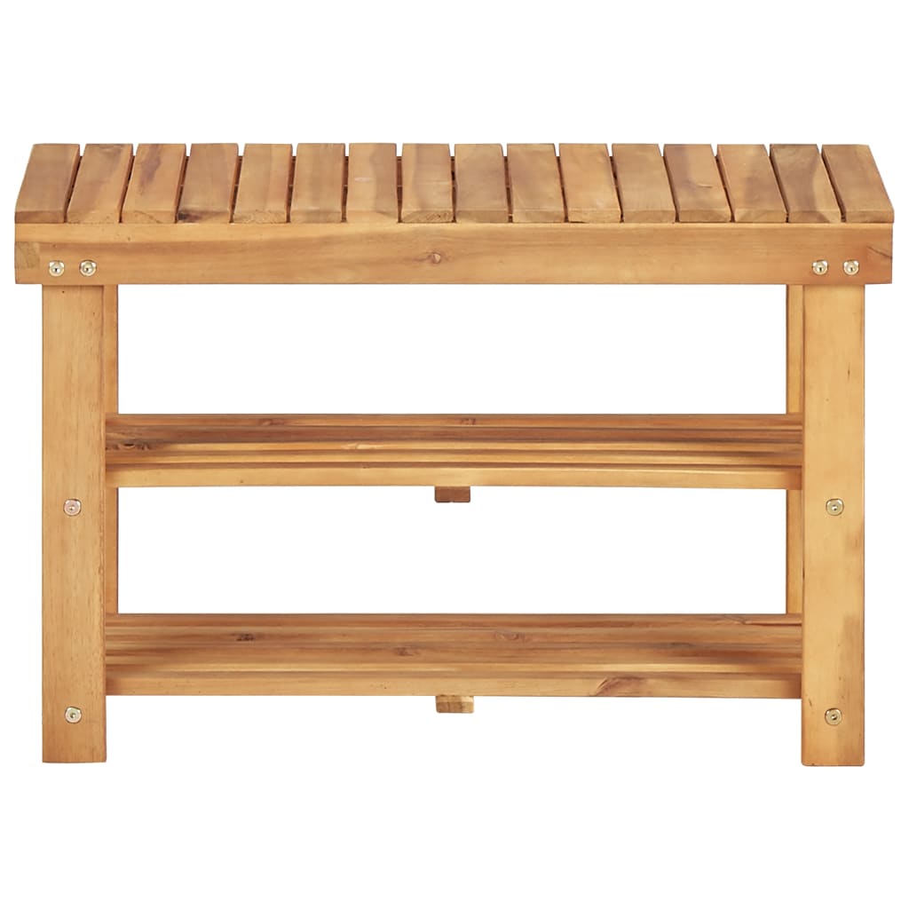 Scarpiera 70x32x46 Cm In Legno Massello Di Acacia