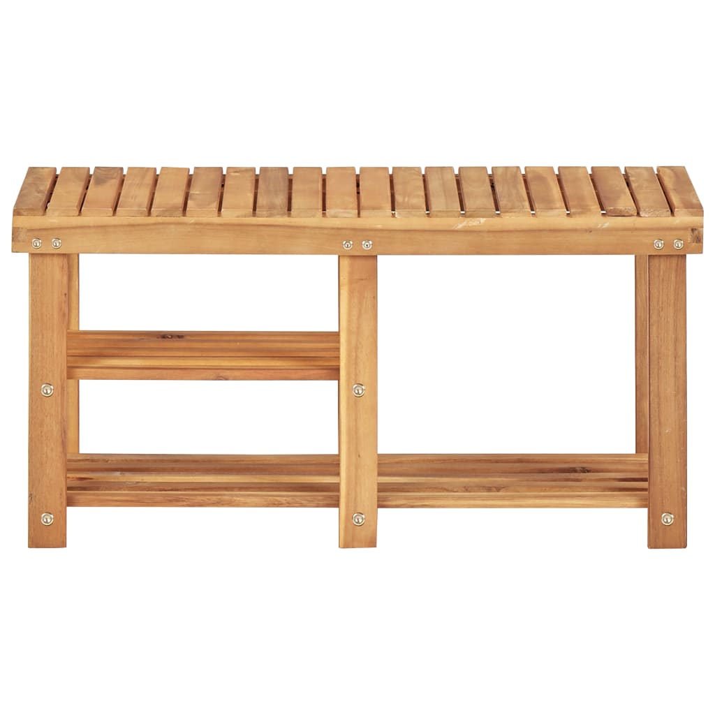 Scarpiera 90x32x46 Cm In Legno Massello Di Acacia