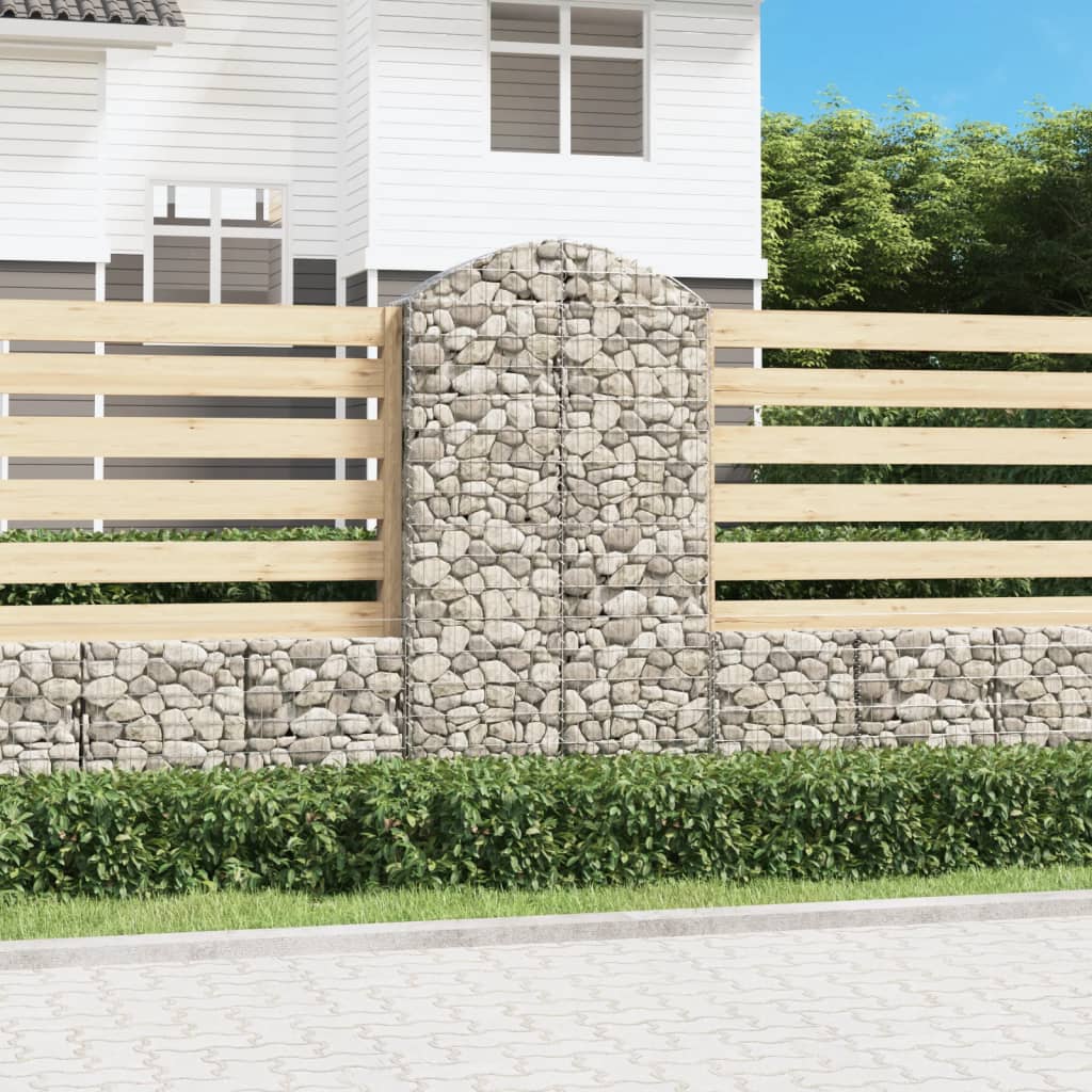 Cesto Gabbione Ad Arco 100x30x180/200 Cm Ferro Zincato