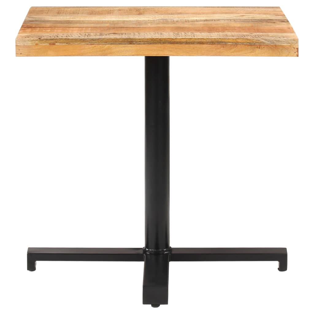 Tavolino Da Bistrot Quadrato 80x80x75 Cm Legno Di Mango Grezzo