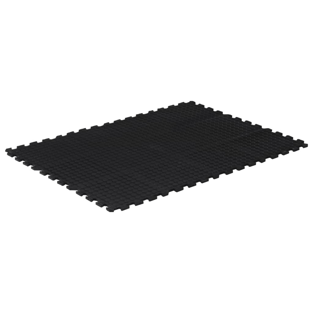Piastrella Per Pavimenti In Gomma Nera 12 Mm 90x120 cm