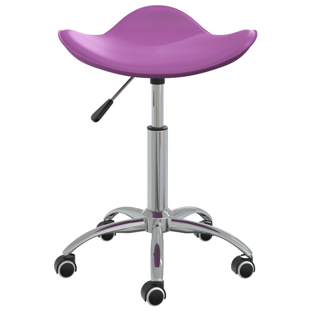 Sedia Da Pranzo Girevole Viola In Similpelle