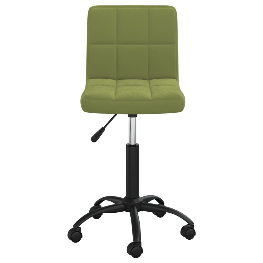 Sedia Da Pranzo Girevole Verde Chiaro In Velluto