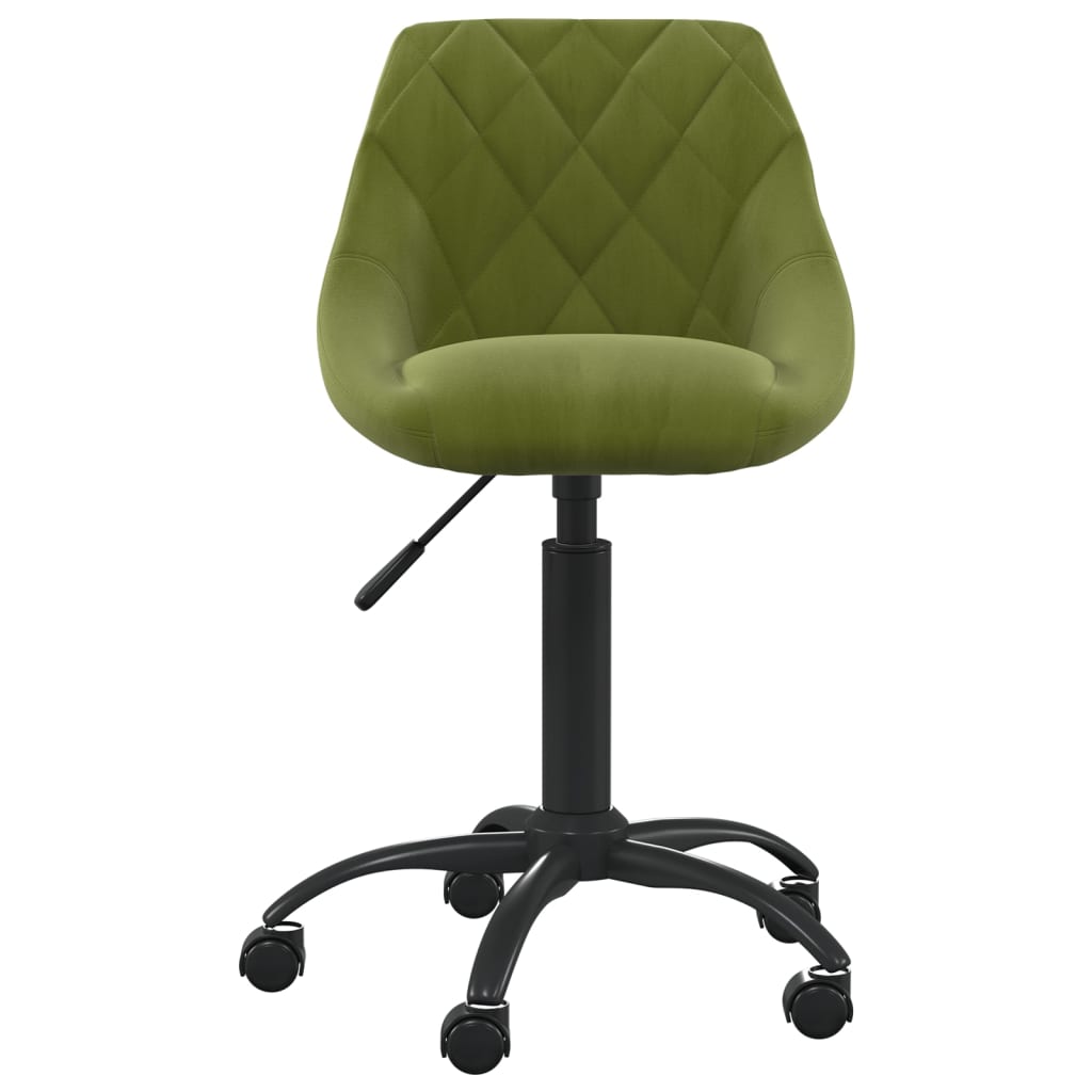 Sedia Da Ufficio Verde Chiaro In Velluto