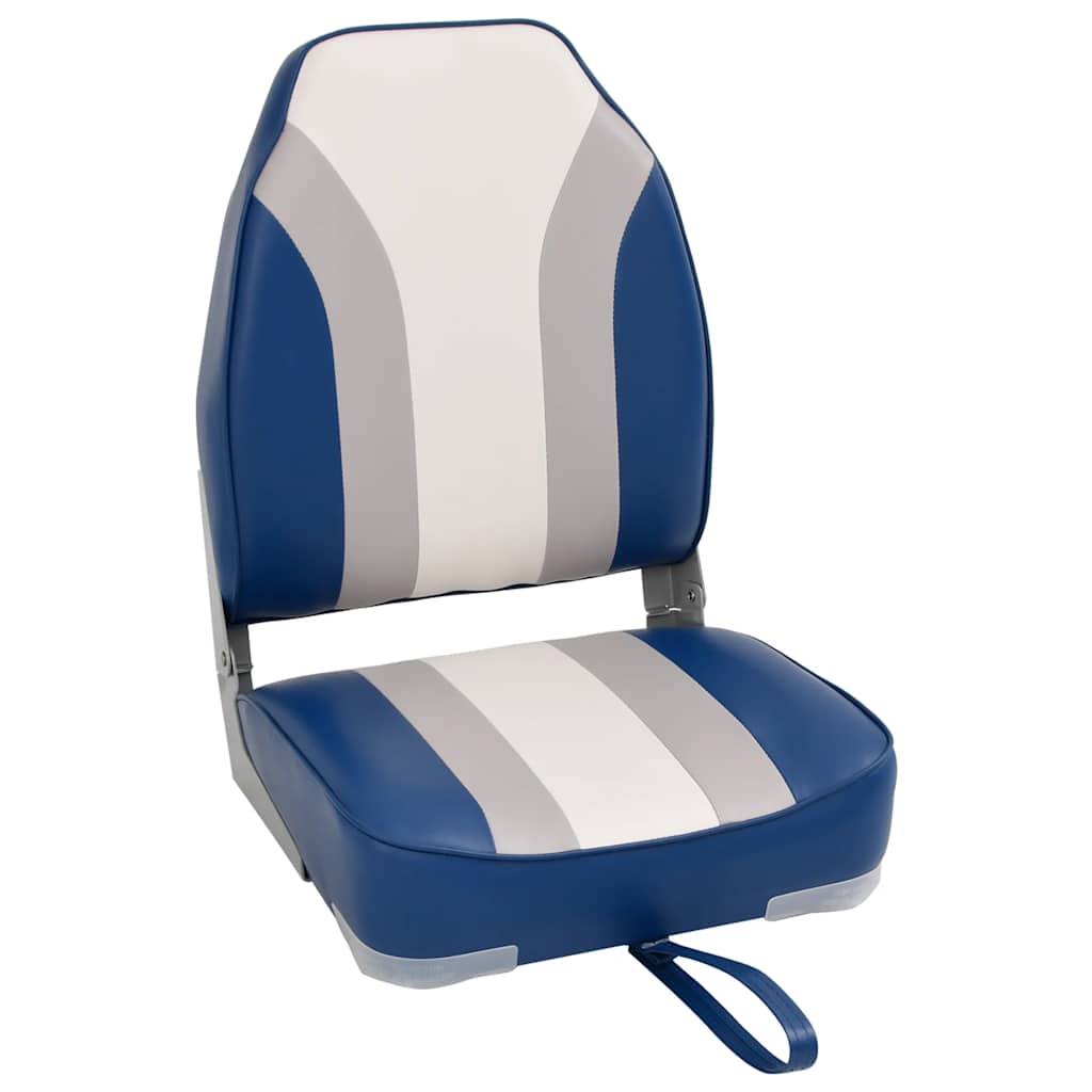 Set Sedile Da Barca Pieghevole 2pz Con Schienale Alto