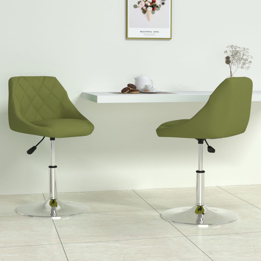 Sedie Da Pranzo Girevoli 2 Pz Verde Chiaro In Velluto