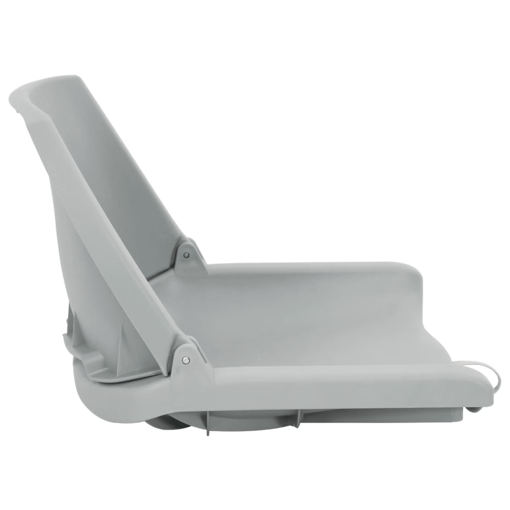 Set Sedile Da Barca Pieghevole 4pz Grigio - Image 5